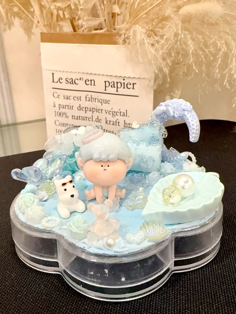 Ornament Box | Glow‑in‑Dark Flowers, Ocean‑Blue Piano, Dreamy Cherub Design